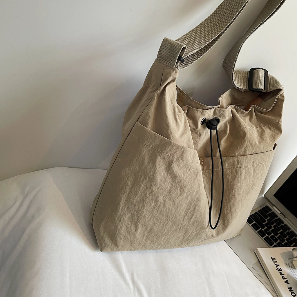 Handbags for women. Leisure big bag female 2025 new fashion cloth shoulder bag large capacity bucket bag commuter messenger bag